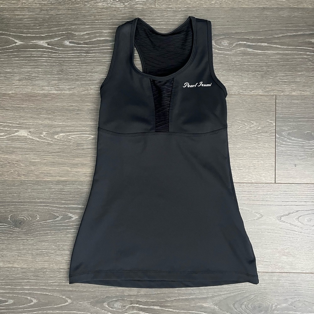 Pearl Izumi‎ Cycling Tank Top Built In Bra Womens XS Black Racerback Activewear